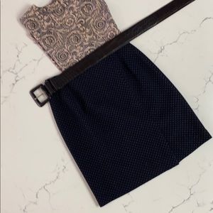 Austin Reed a-line skirt fully-lined - blue print *